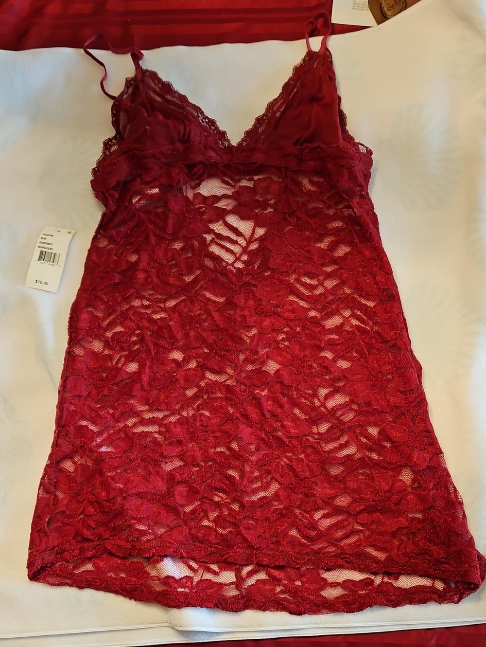 bloom Burgundy Lace Chemise Slip